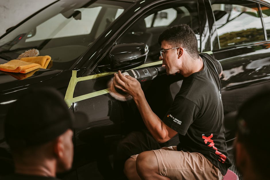 Car wax polishing