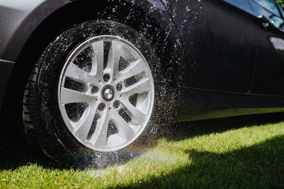 Washing car wheels